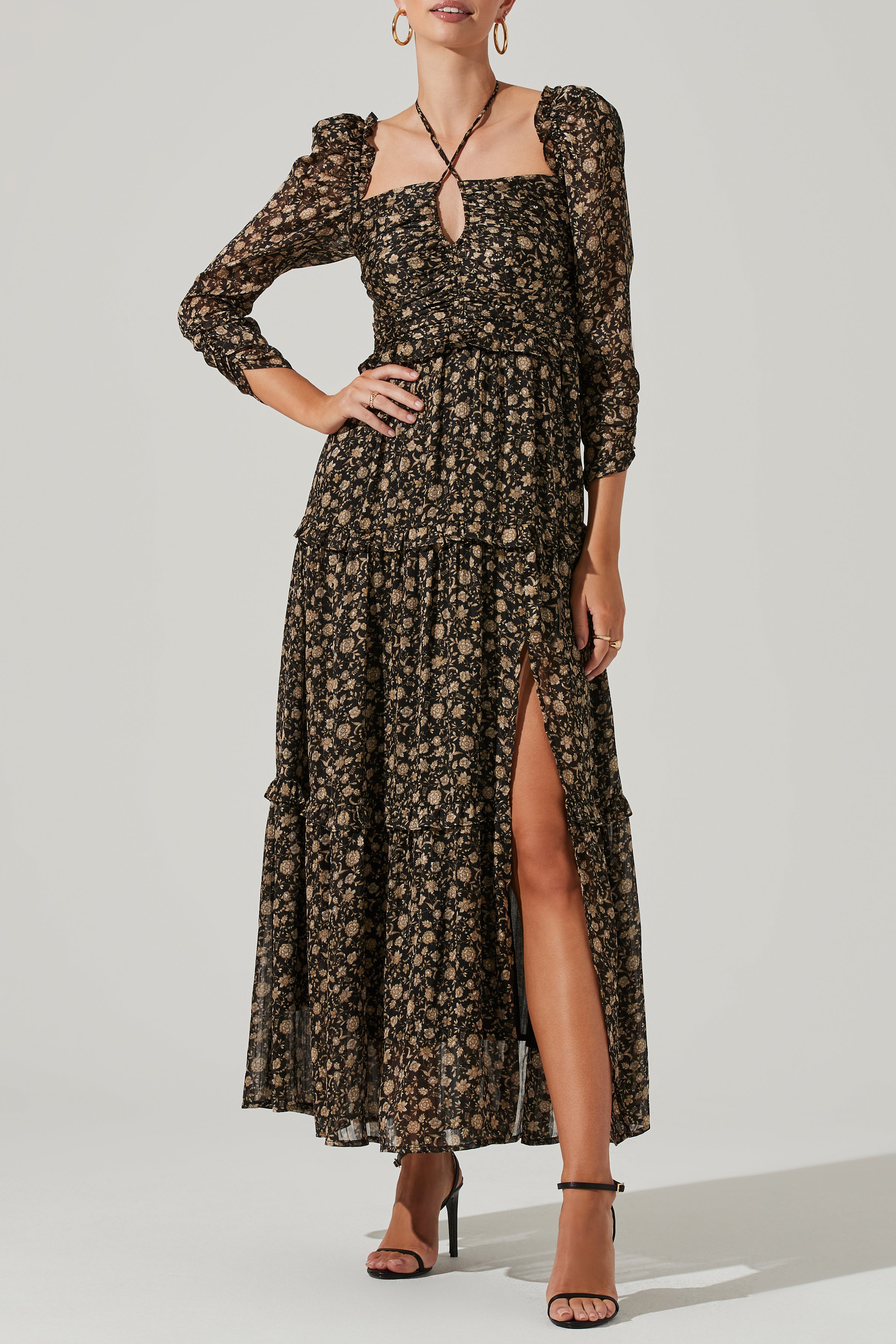 Lovestruck Floral Halter Maxi Dress