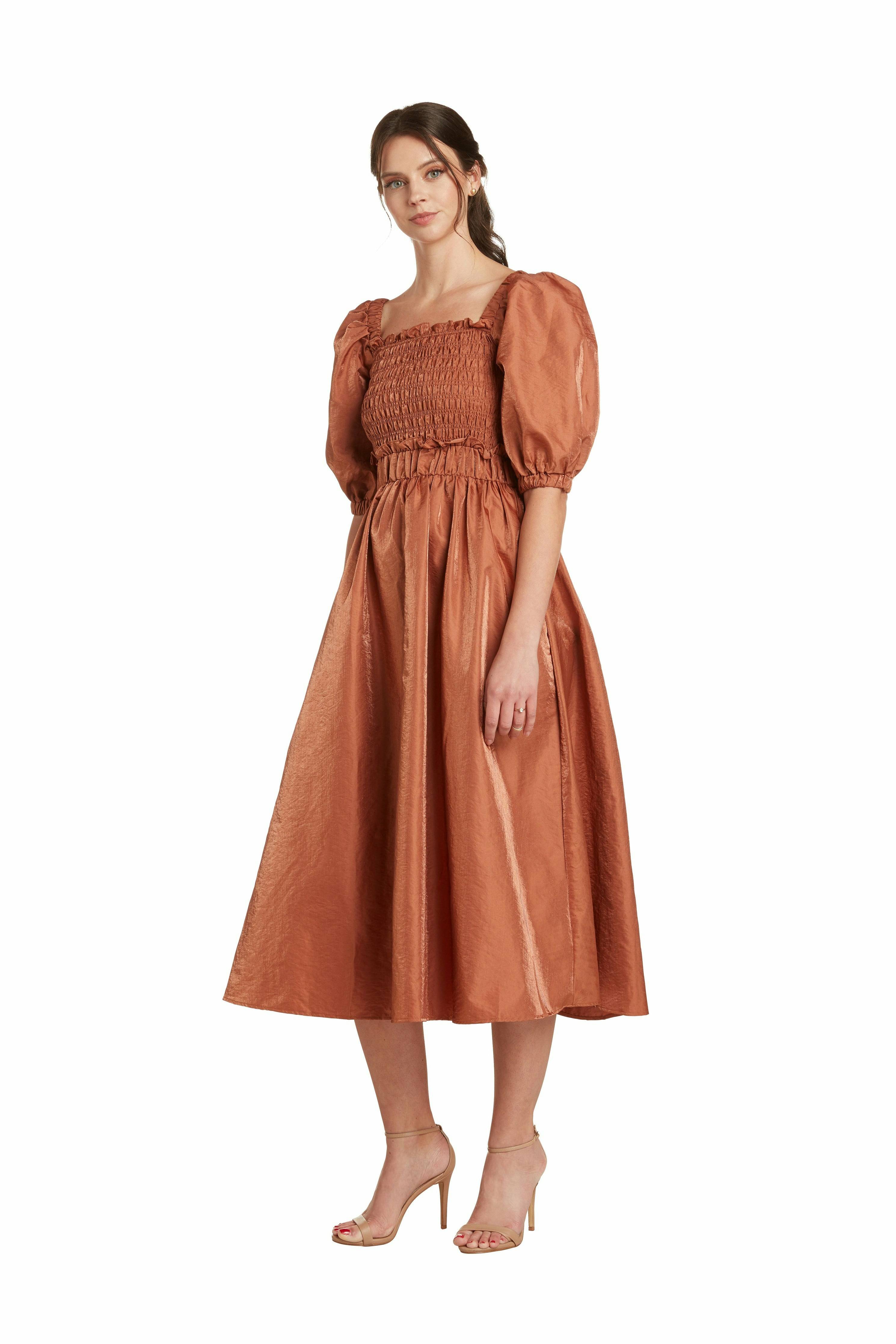 Red Ocher Peasant Dress Red Ocher Peasant Dress